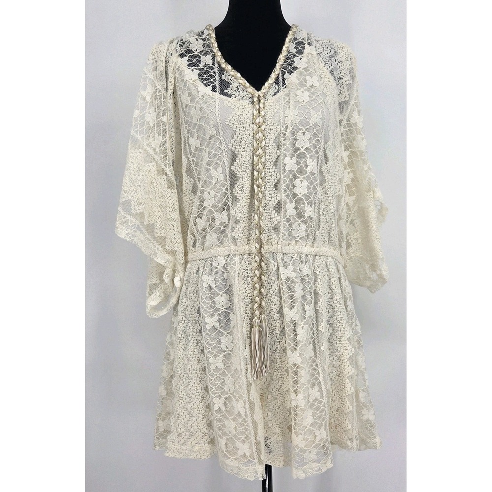 Lace Romper XL Beige Boho Lined‎ Romantic
